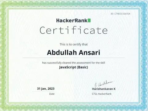 certificate