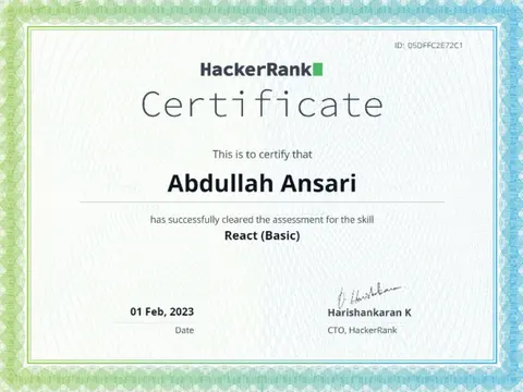 certificate